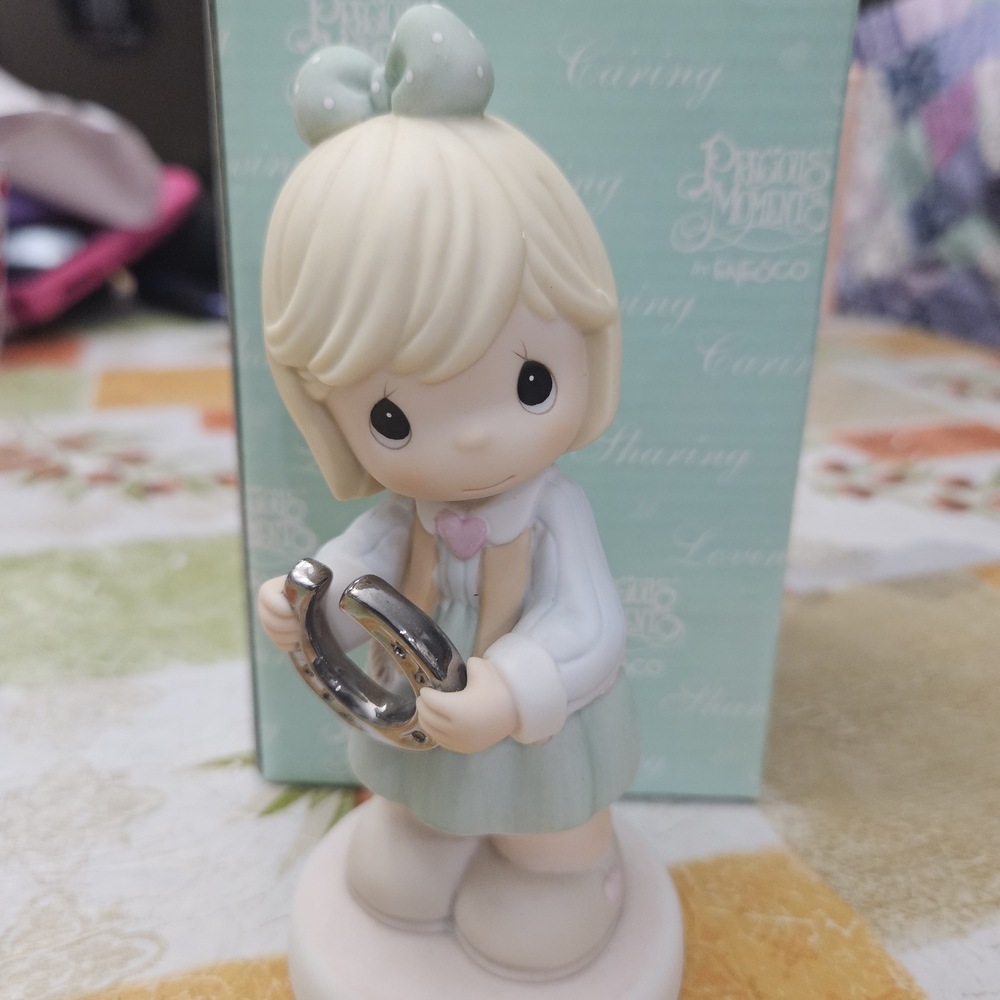 Precious Moments Porcelain Figurine with Blue Box